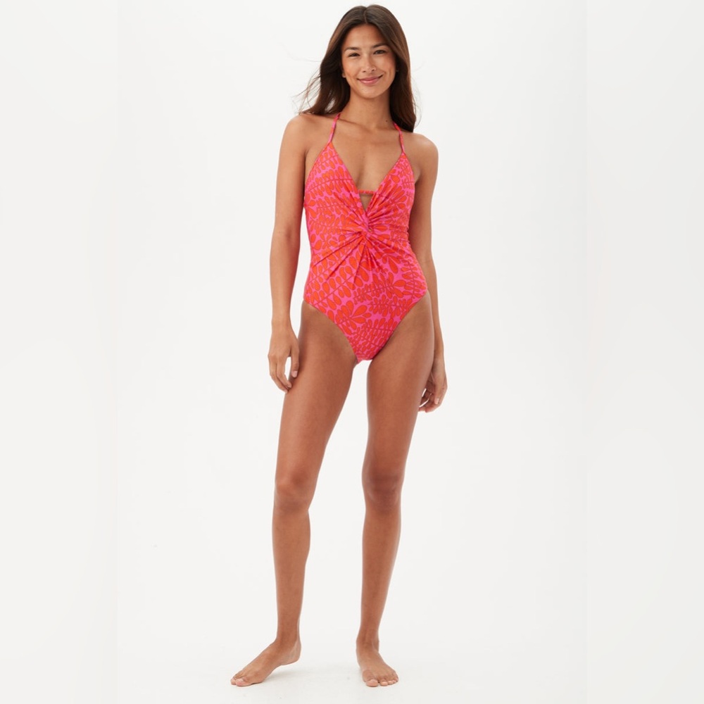 NWT Trina Turk Trellis Plunge One Piece Swimsuit - Picture 2 of 13